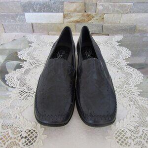 Elites By Walking Cradles Womens Navy Blue Leather Loafers Size 7 1/2 S